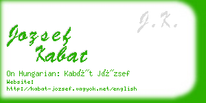 jozsef kabat business card